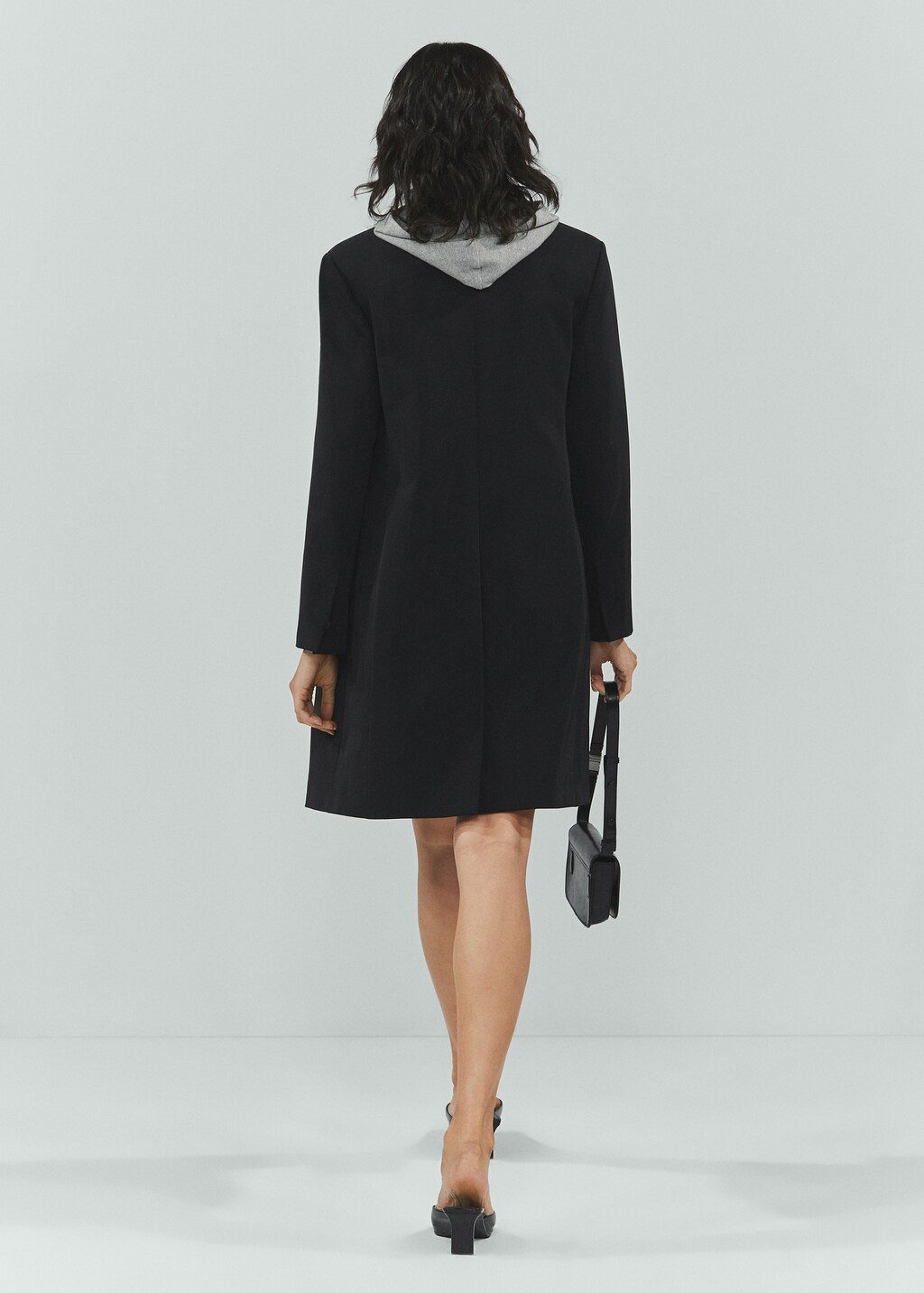 Mantel mit reißverschluss schwarz Clearance